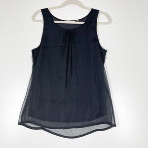 Dex The Suit Shop Sleeveless Sheer Overlay Top Black Womens‎ Size Medium